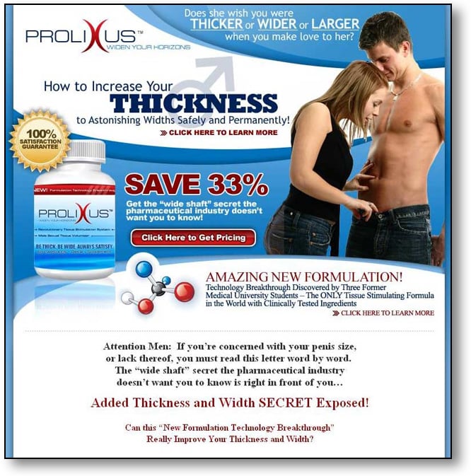 Prolixus Male Enhancement Scam Details