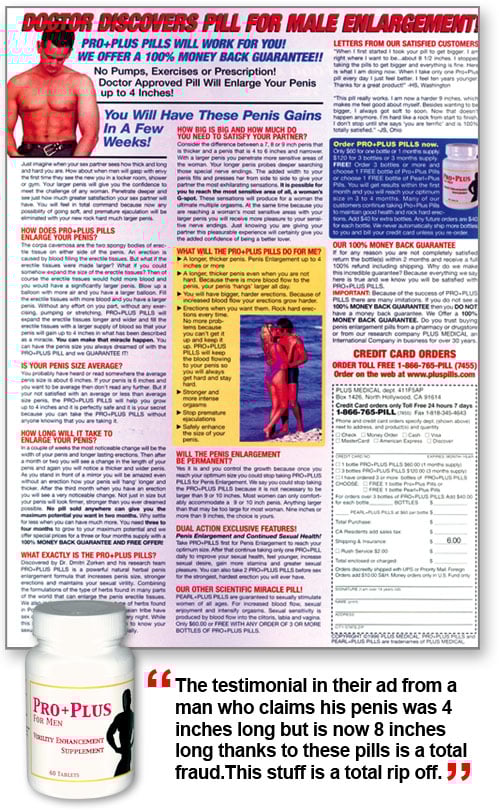 Pro Pills Scam Advertisment