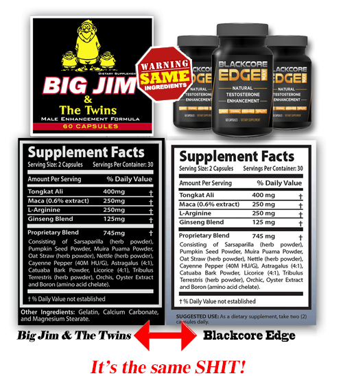 Blackcore Edge Ingredients